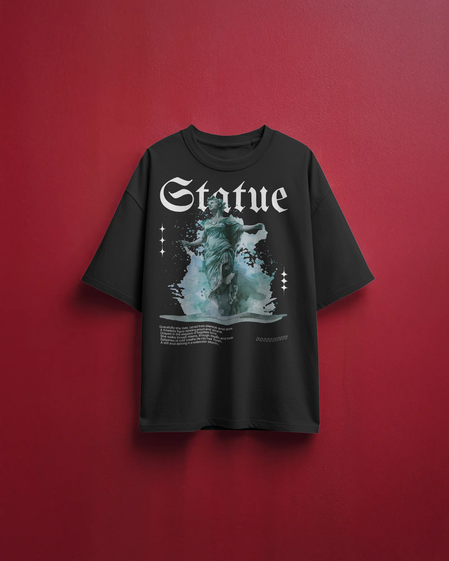 Statue Relaxed Fit T-Shirt – Artistic Graphic Streetwear Tee