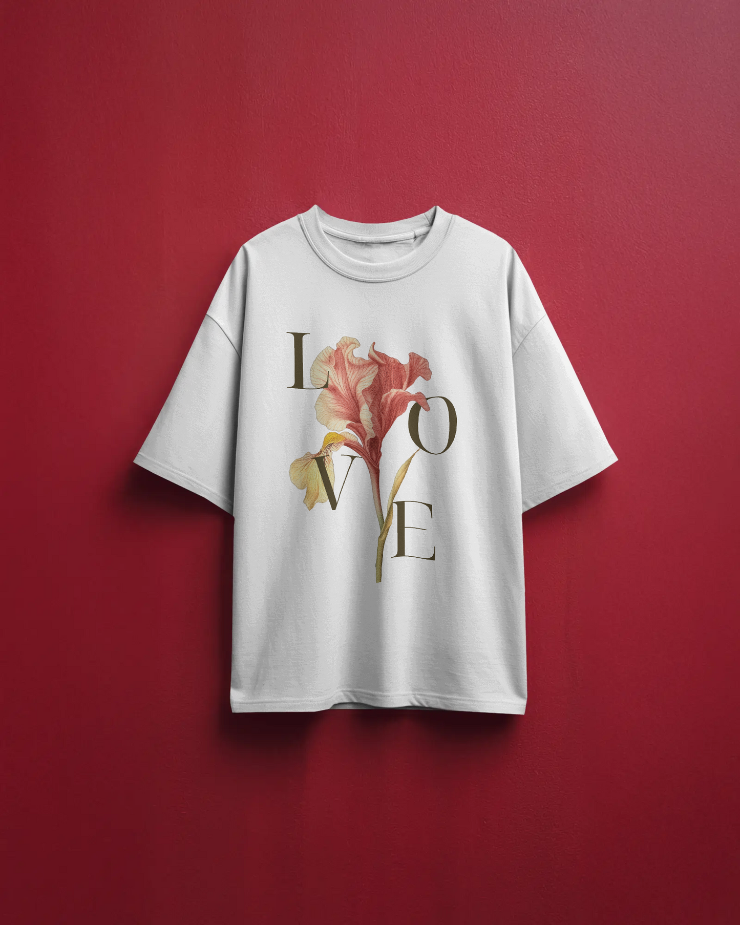 LOVE Blossom Relaxed Fit T-Shirt – Floral Graphic Streetwear Tee