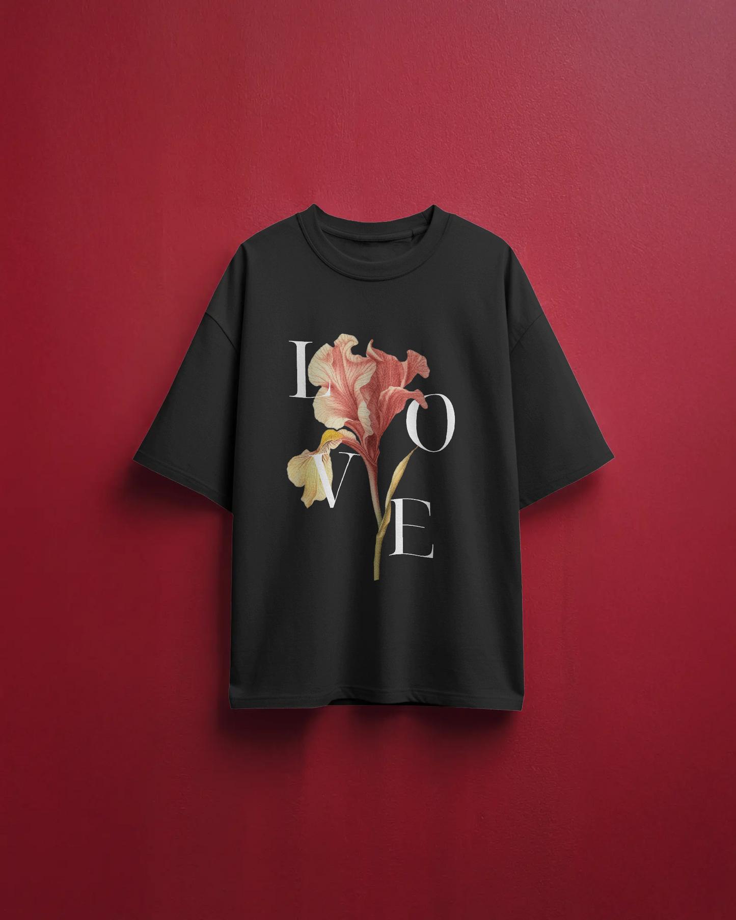 LOVE Blossom Relaxed Fit T-Shirt – Floral Graphic Streetwear Tee