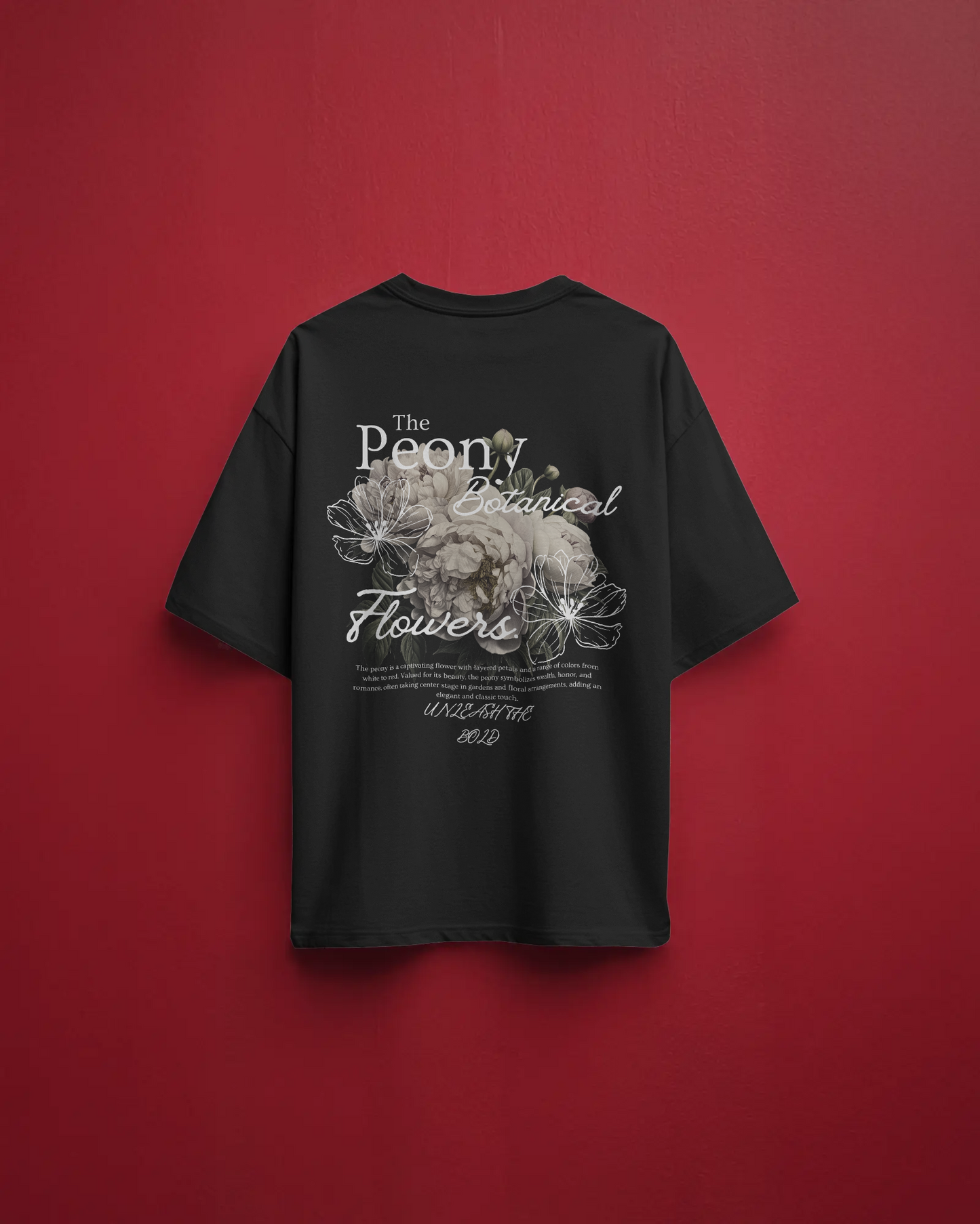 Peony Botanical Flowers Relaxed Fit T-Shirt – Unisex Streetwear