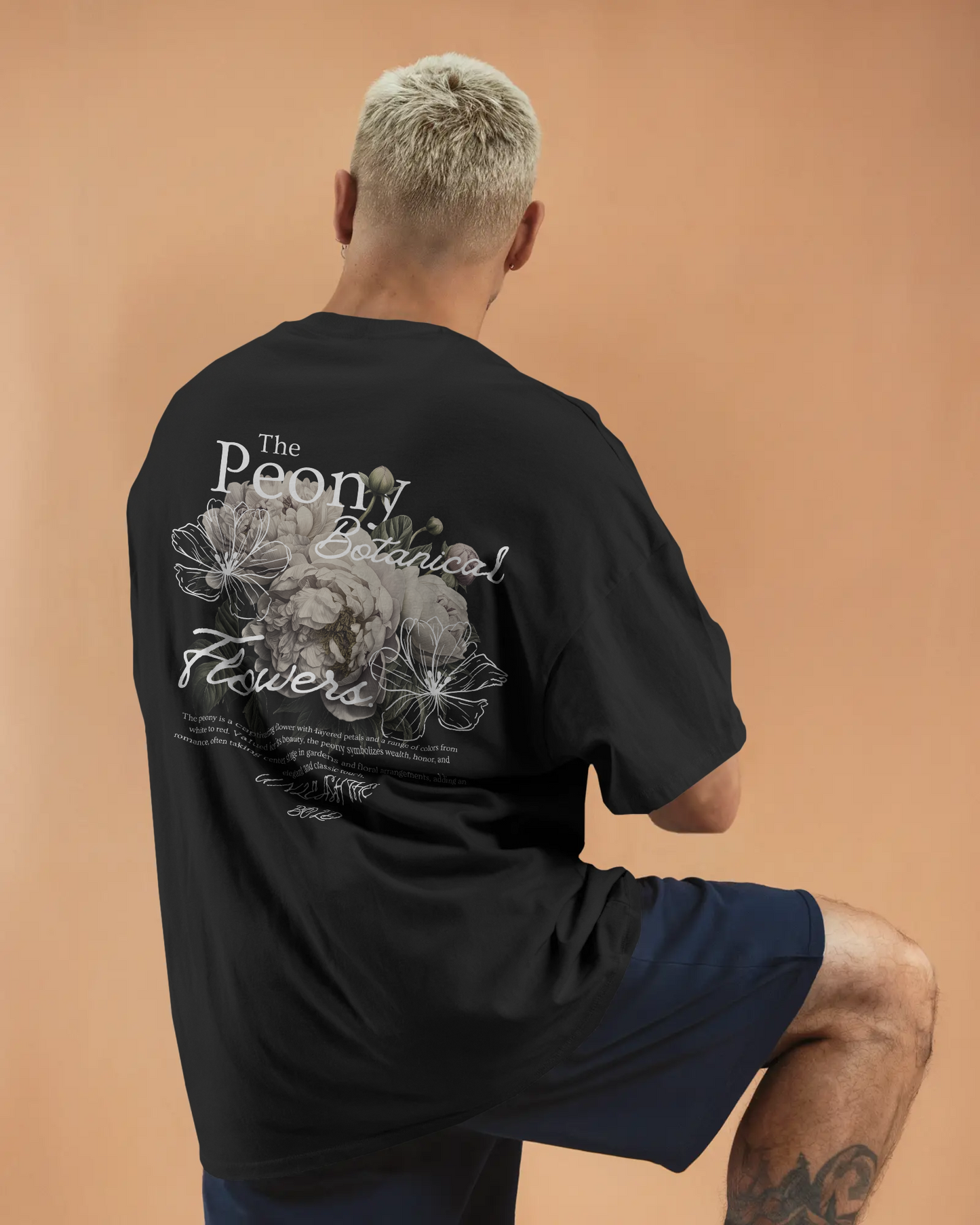 Peony Botanical Flowers Relaxed Fit T-Shirt – Unisex Streetwear
