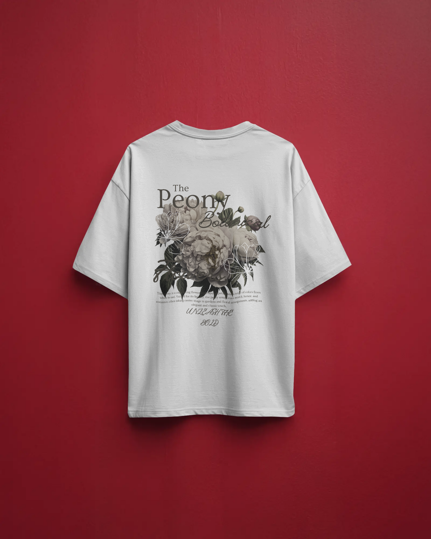 Peony Botanical Flowers Relaxed Fit T-Shirt – Unisex Streetwear