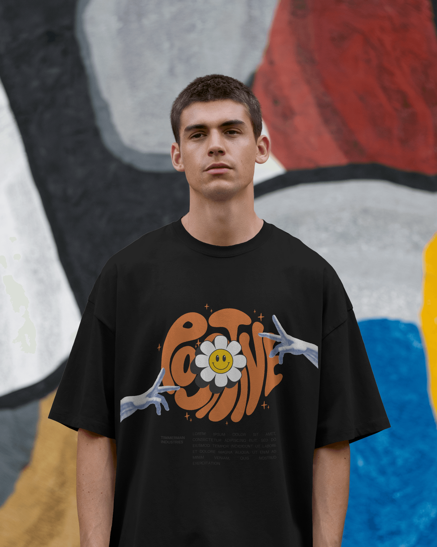 Smiley Flower Relaxed Fit T-Shirt – Unisex
