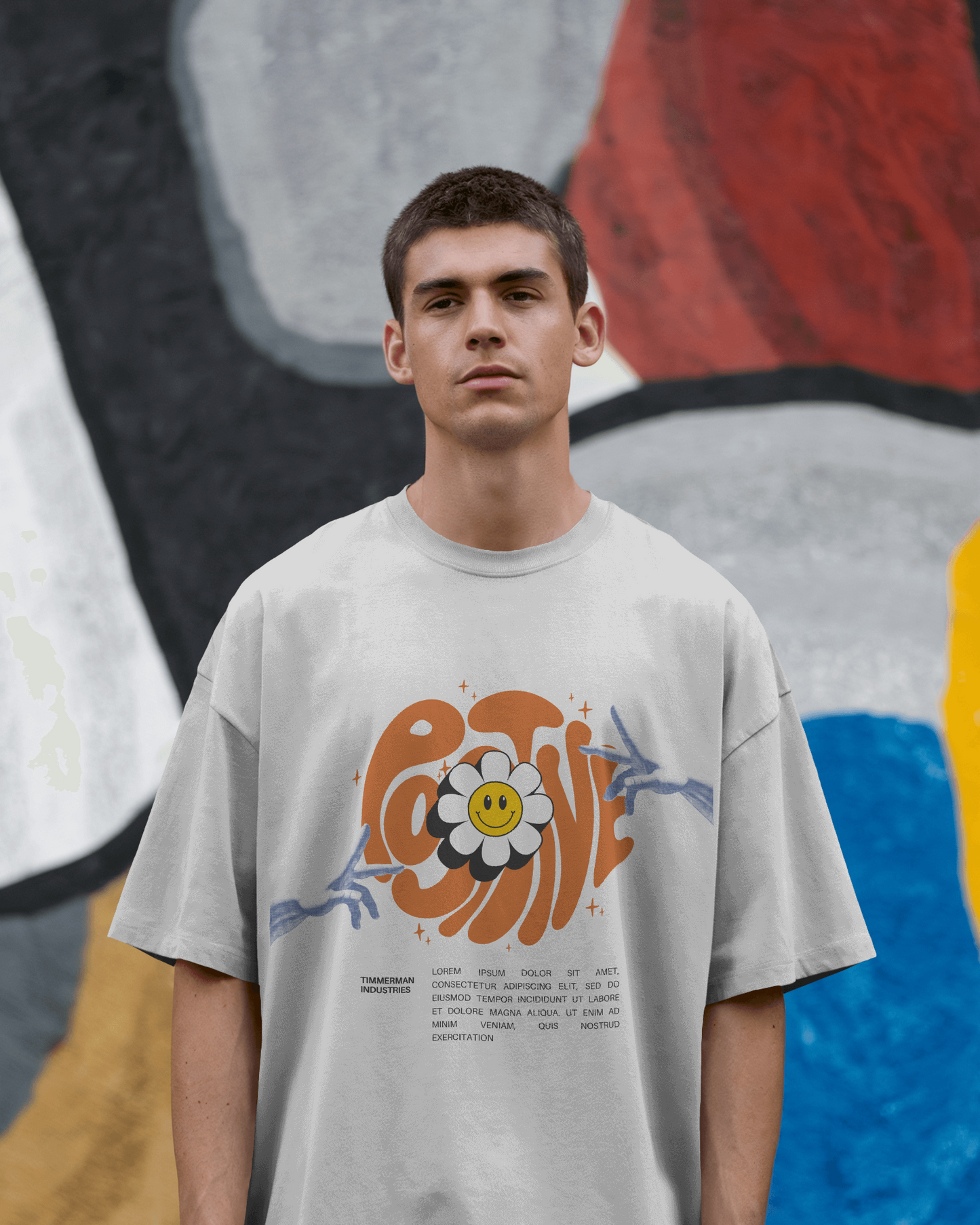 Smiley Flower Relaxed Fit T-Shirt – Unisex