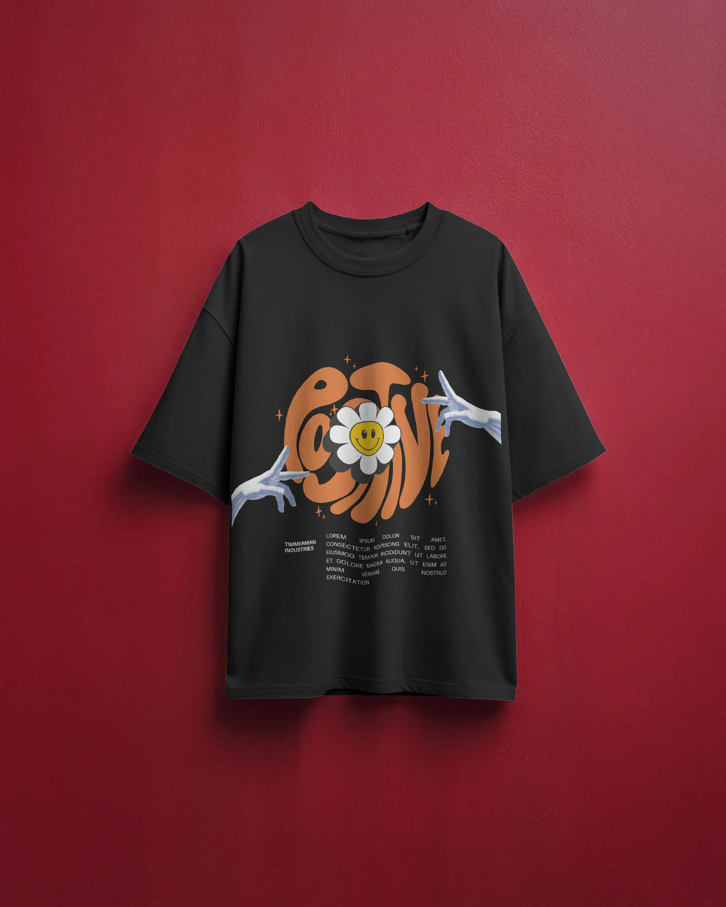 Smiley Flower Relaxed Fit T-Shirt – Unisex