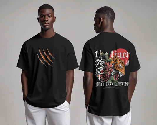 Tiger & Flowers Samurai Relaxed Fit T-Shirt – Japanese Streetwear