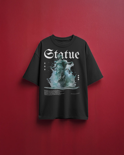 Statue Relaxed Fit T-Shirt – Artistic Graphic Streetwear Tee