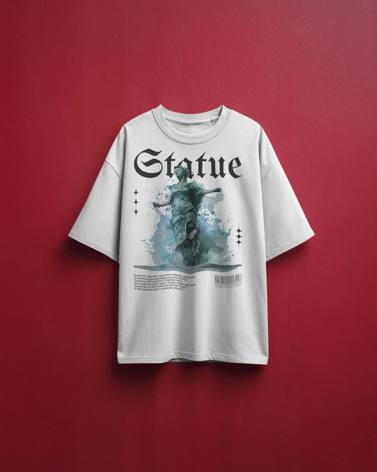 Statue Relaxed Fit T-Shirt – Artistic Graphic Streetwear Tee
