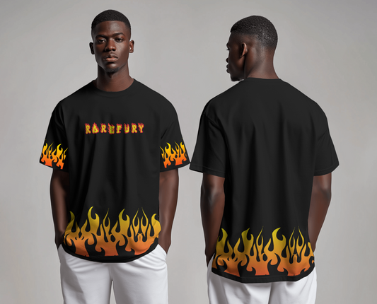 Orange Flame Relaxed Fit T-Shirt – Limited Edition