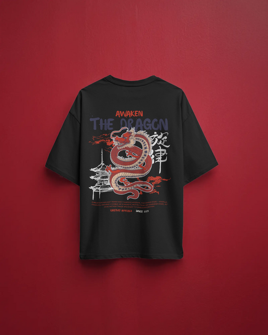 Awaken The Dragon Relaxed Fit T-Shirt – Japanese Streetwear Edition
